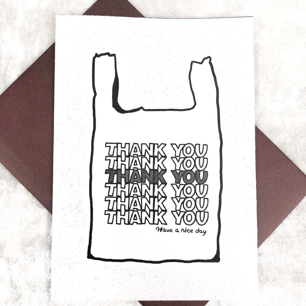Hand Painted THANK YOU Cards “Metallic”Set Of 6 - Picture 4 of 8